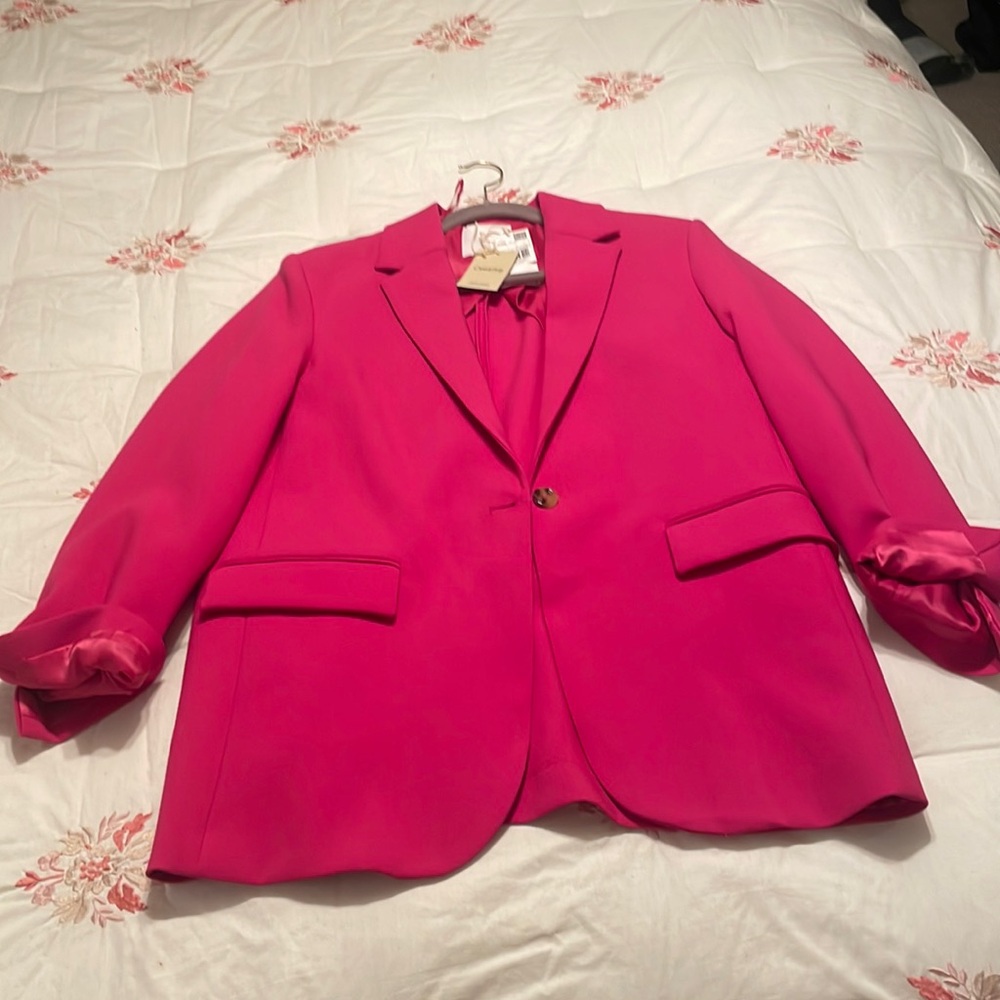 Mango fushia blazer brand new